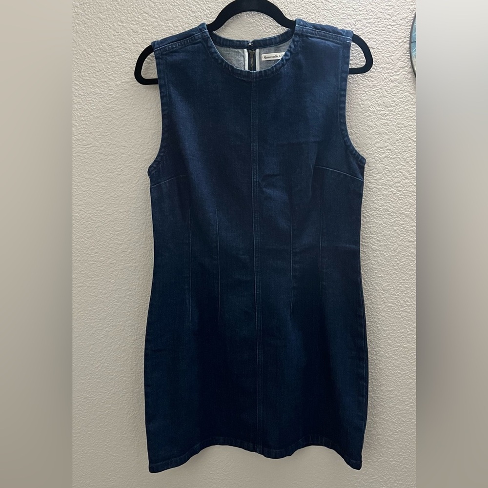 Abercrombie Dark Wash Denim Fabric Mini Dress
